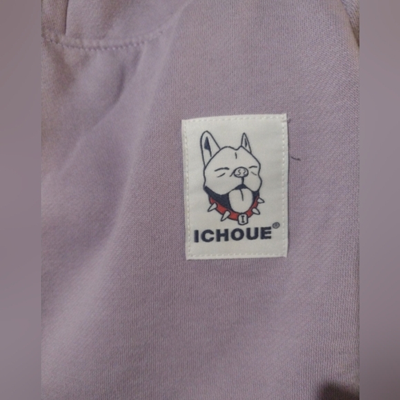 Ichoue dog size large purple zip up hoodie for French bulldogs. - Picture 2 of 5